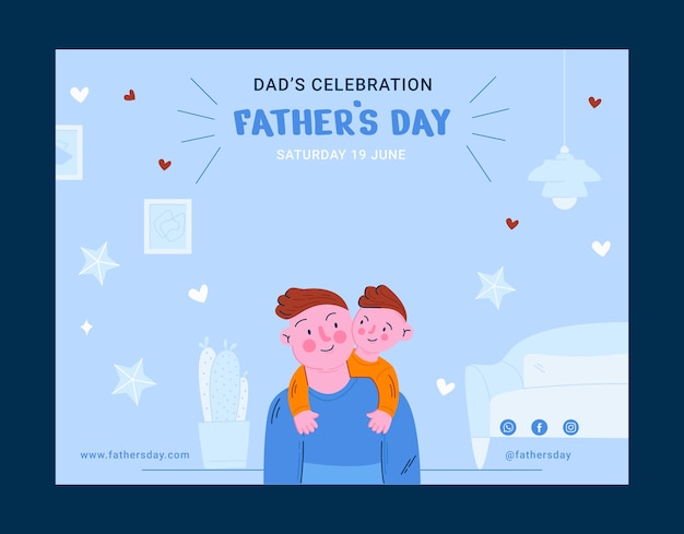 Modello di fotocellula piatta per la festa del papà