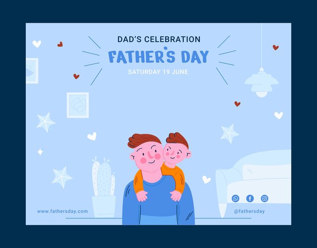 Modello di fotocellula piatta per la festa del papà