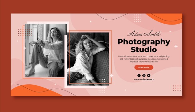 Modello di fotografia dal design piatto