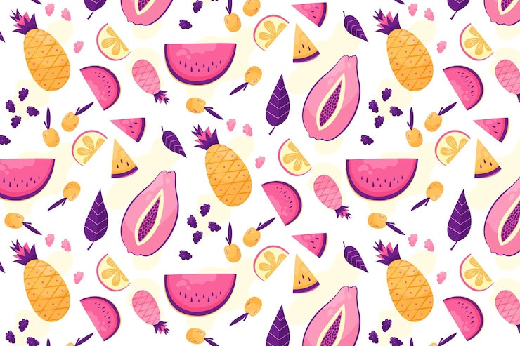 Vettore gratuito modello di frutti colorati