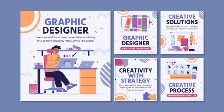Vettore gratuito modello di grafico design piatto