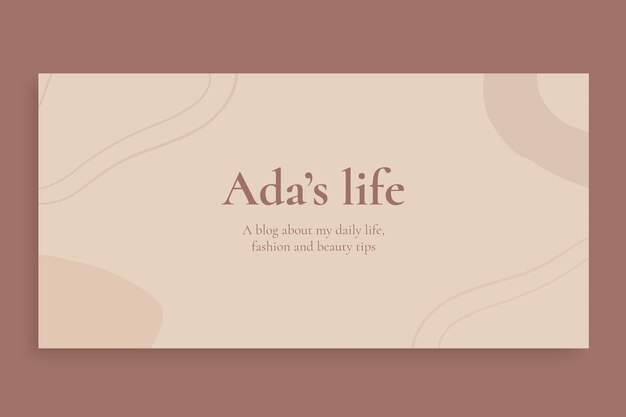 Modello di intestazione del blog minimalista