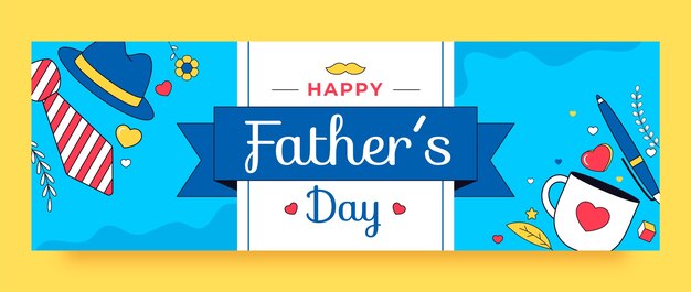 Modello di intestazione di Twitter per la celebrazione della festa del papà