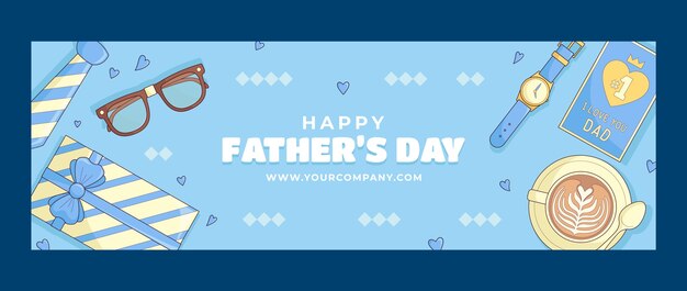 Modello di intestazione di Twitter per la celebrazione della festa del papà
