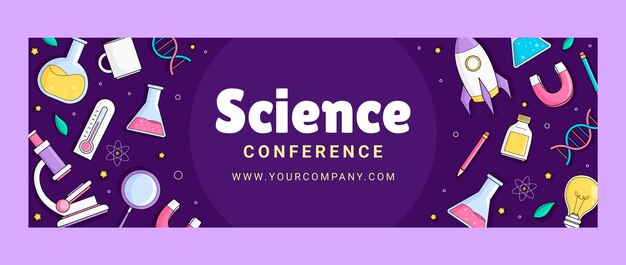 Modello di intestazione di Twitter per la scienza e la ricerca