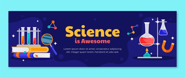 Modello di intestazione di Twitter per la scienza e la ricerca