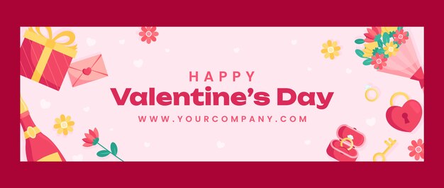Modello di intestazione twitter per la celebrazione di San Valentino