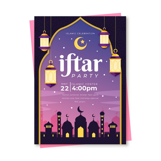 Modello di invito per iftar day