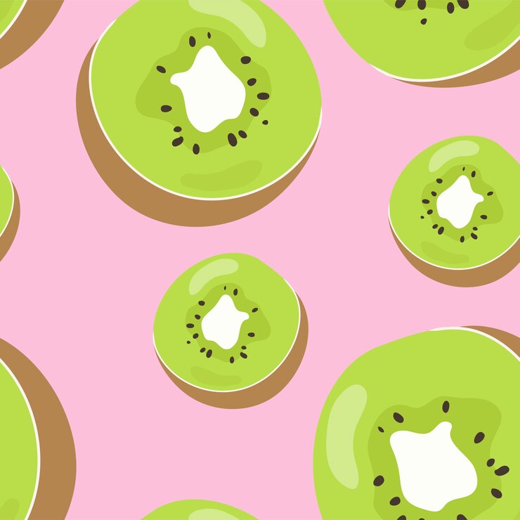Vettore gratuito modello di kiwi disegnato a mano colorato