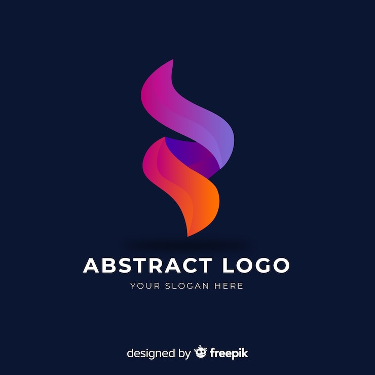 Vettore gratuito modello di logo aziendale astratto gradiente