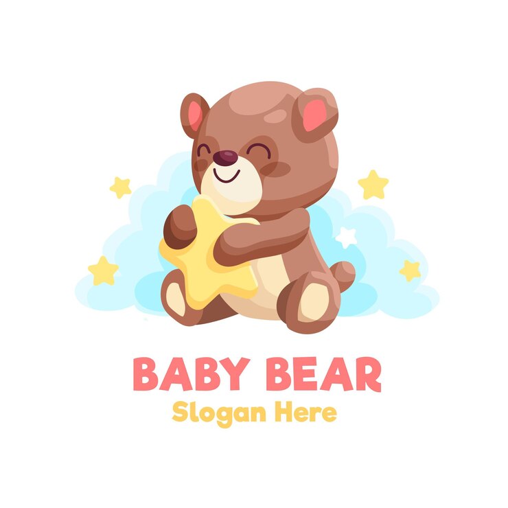 Vettore gratuito modello di logo bambino dettagliato