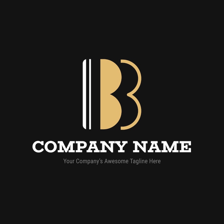 Vettore gratuito modello di logo bb design piatto