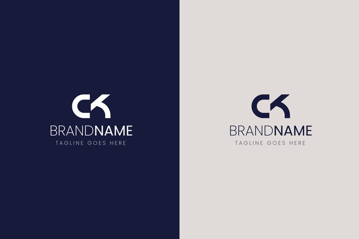 Vettore gratuito modello di logo ck professionale creativo