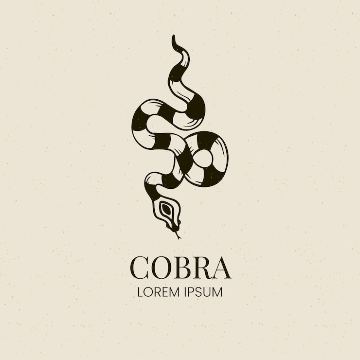 Vettore gratuito modello di logo cobra professionale