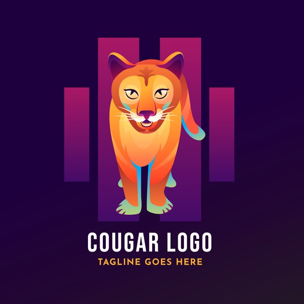 Modello di logo del marchio Cougar