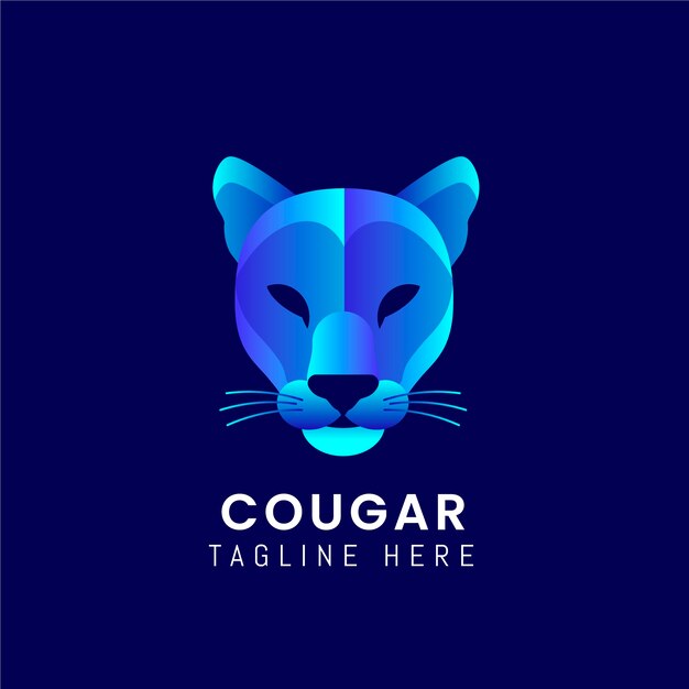 Modello di logo del marchio Cougar