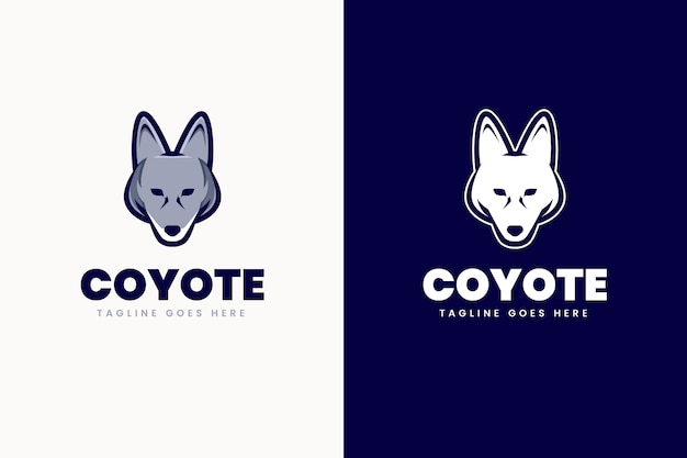 Modello di logo del marchio Coyote