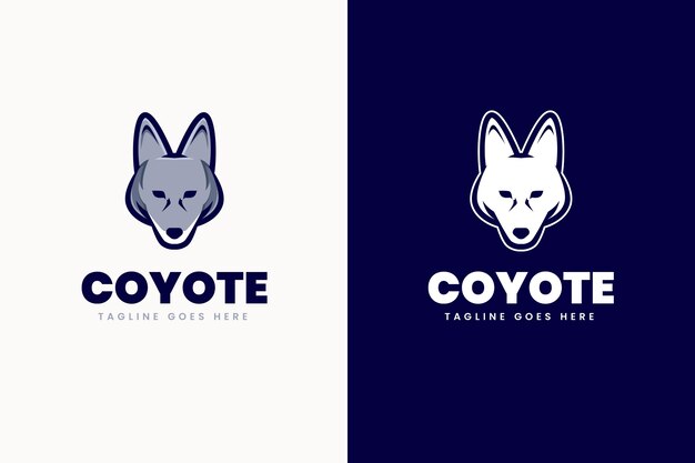 Modello di logo del marchio Coyote