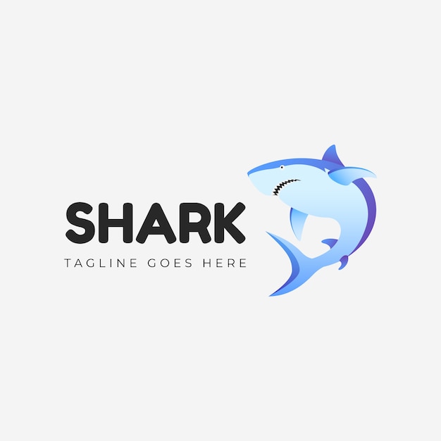 Modello di logo del marchio dello squalo