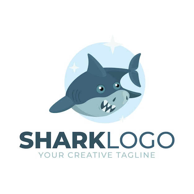 Modello di logo del marchio dello squalo