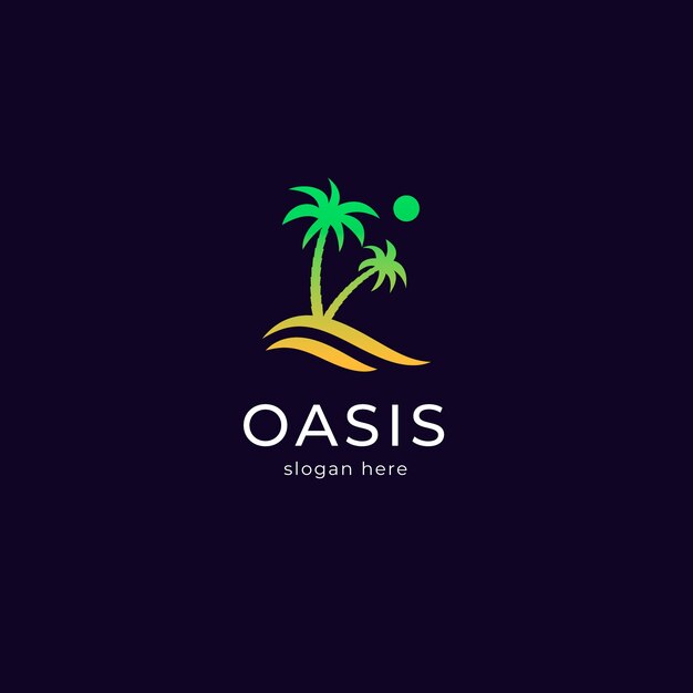 Modello di logo dell'oasi sfumata