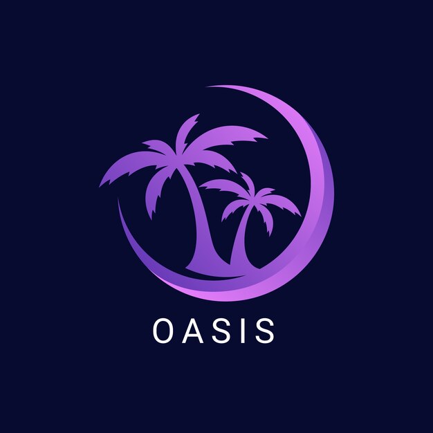 Modello di logo dell'oasi sfumata