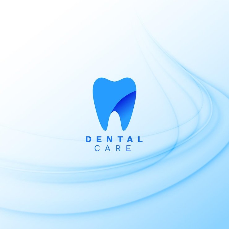 Vettore gratuito modello di logo della clinica dentale per la cura del mal di dente