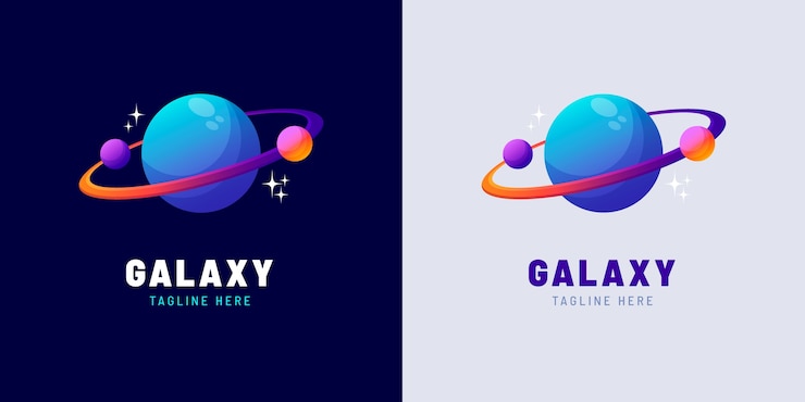 Vettore gratuito modello di logo della galassia creativa