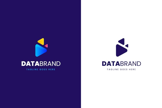 Modello di logo di dati colorati sfumati