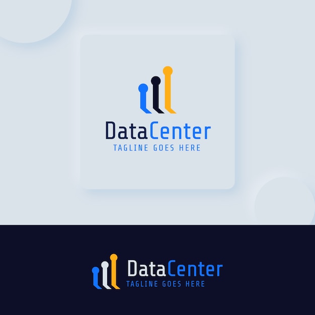 Modello di logo di dati di design piatto