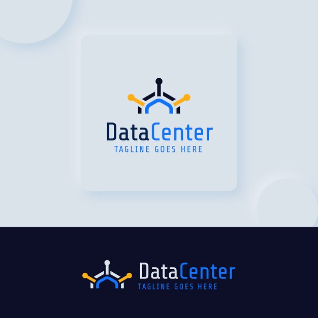 Modello di logo di dati di design piatto