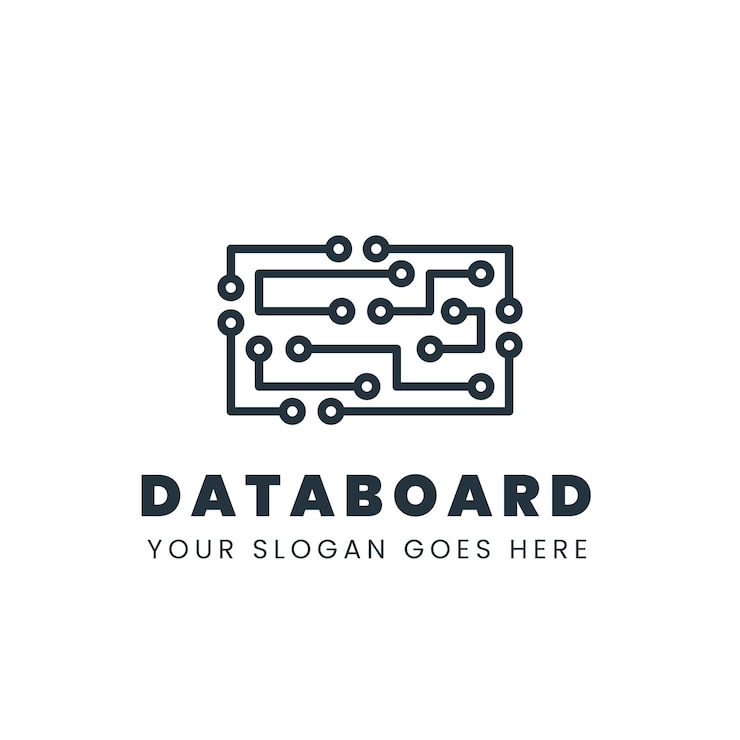 Vettore gratuito modello di logo di dati di design piatto