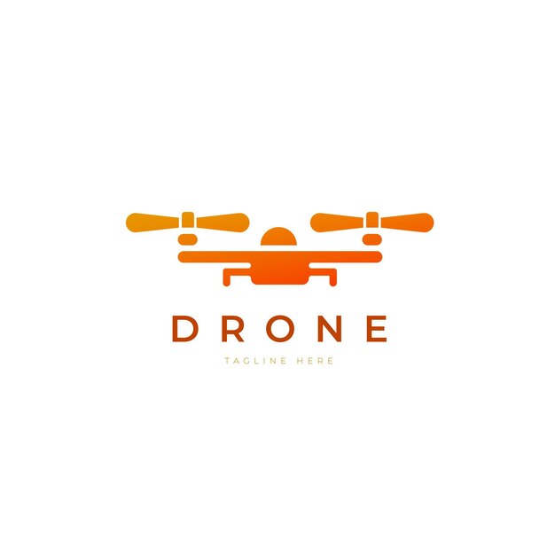 Modello di logo di drone gradiente creativo