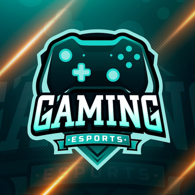 Vettore gratuito modello di logo di gioco disegnato a mano