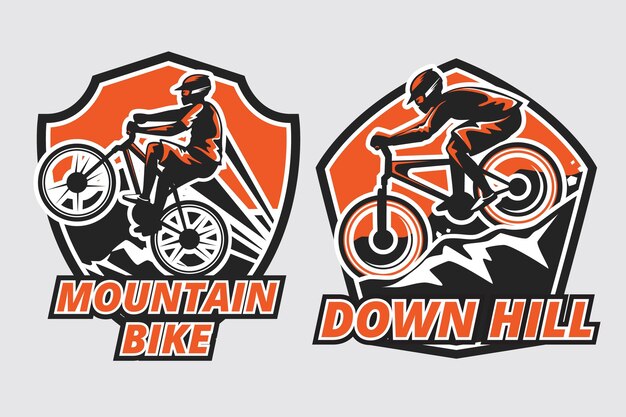 Modello di logo di mountain bike