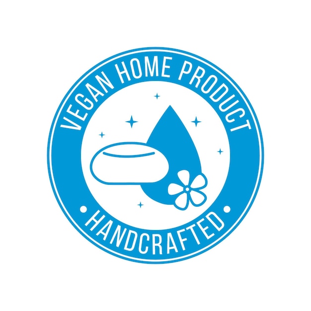 Modello di logo di sapone vegano