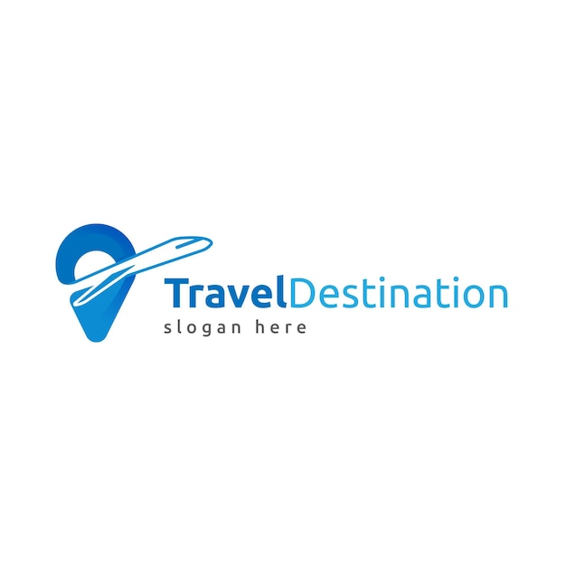 Modello di logo di viaggio dettagliato con segnaposto di slogan