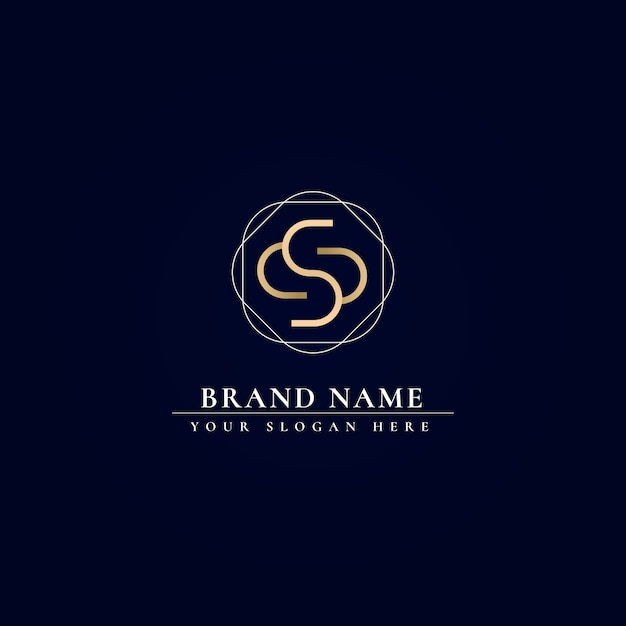 Modello di logo gradiente sc o cs