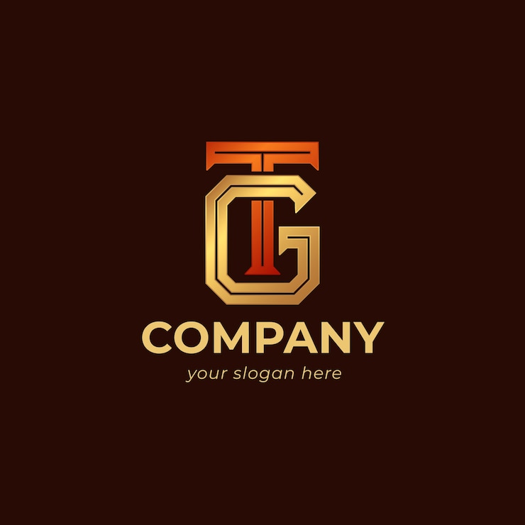 Vettore gratuito modello di logo gt