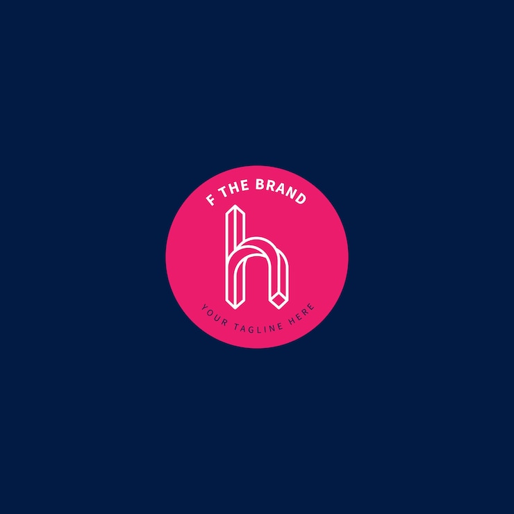 Vettore gratuito modello di logo lettera h design piatto