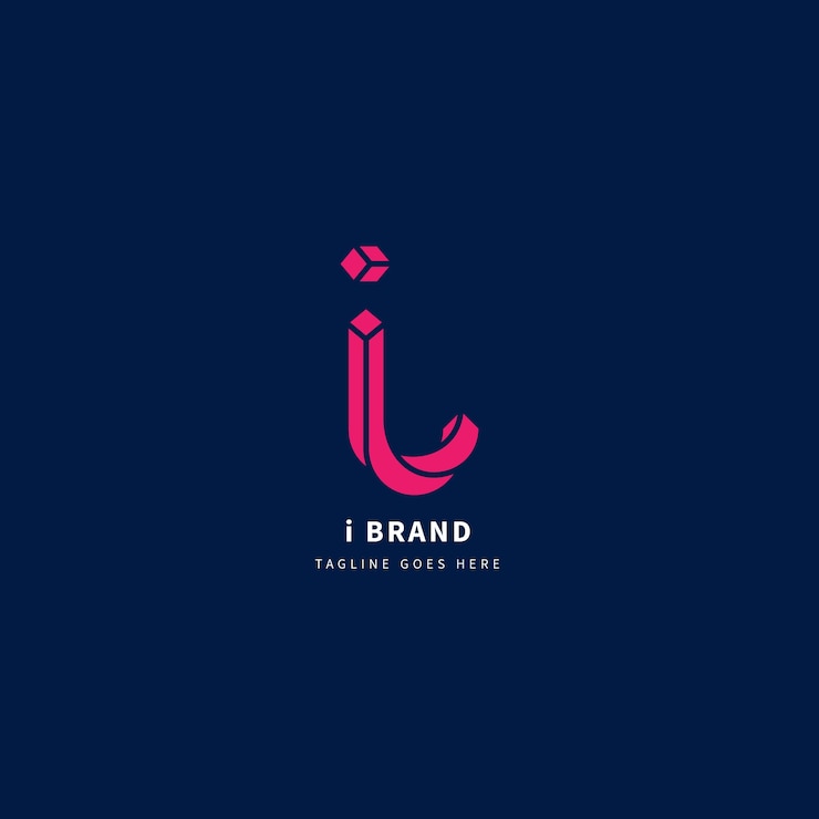 Vettore gratuito modello di logo lettera i design piatto