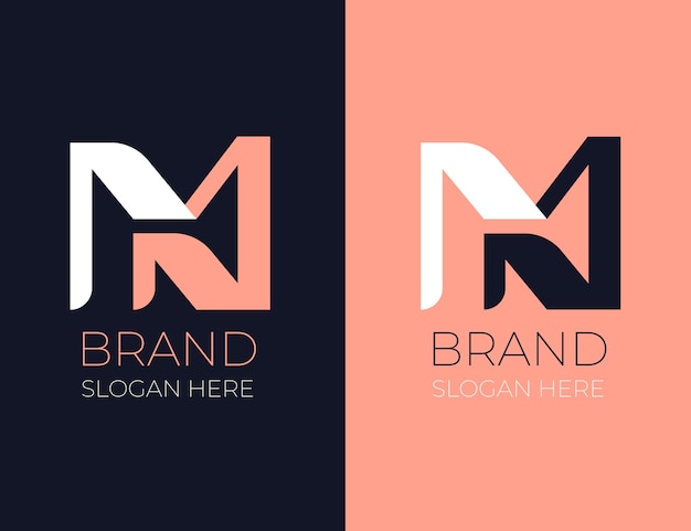 Modello di logo mn professionale
