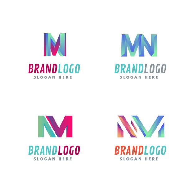 Modello di logo mn professionale