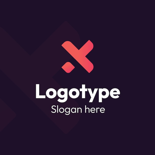 Modello di logo sfumato x