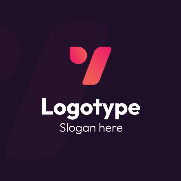 Modello di logo sfumato y