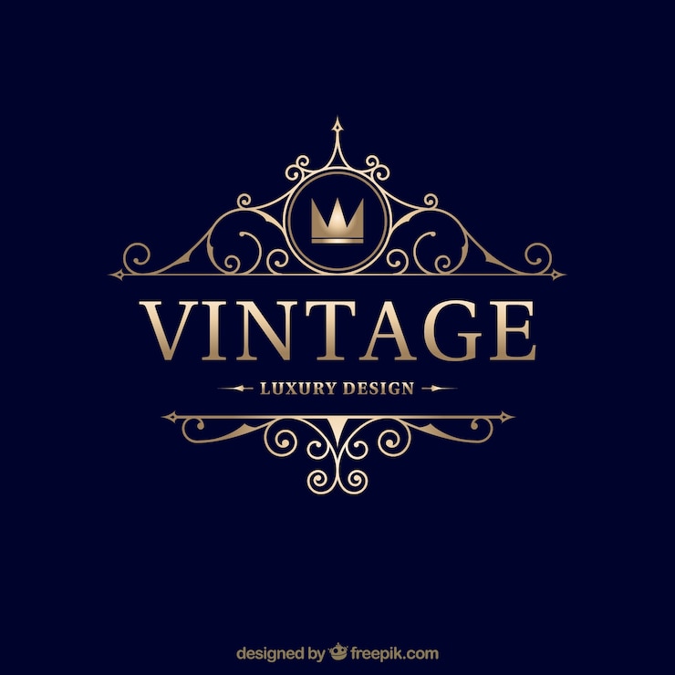 Vettore gratuito modello di logo vintage e di lusso