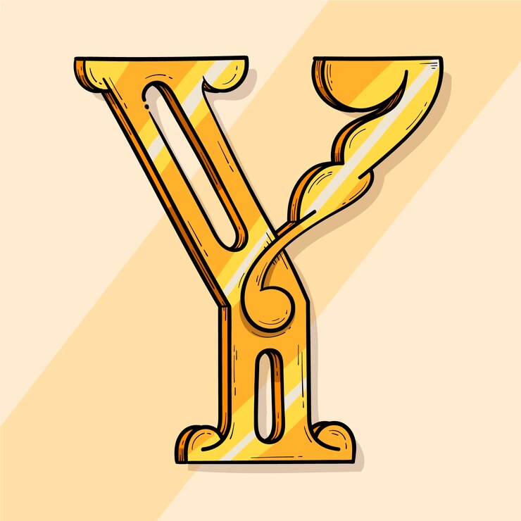 Vettore gratuito modello di logo y disegnato a mano