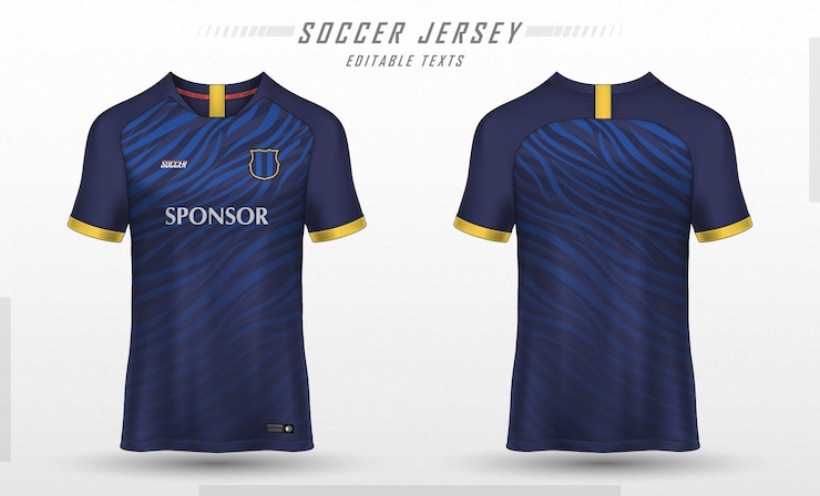 Vettore gratuito modello di maglietta da calcio design di maglietta sportiva