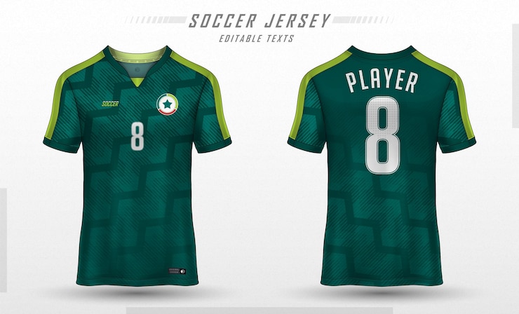 Vettore gratuito modello di maglietta da calcio design di maglietta sportiva