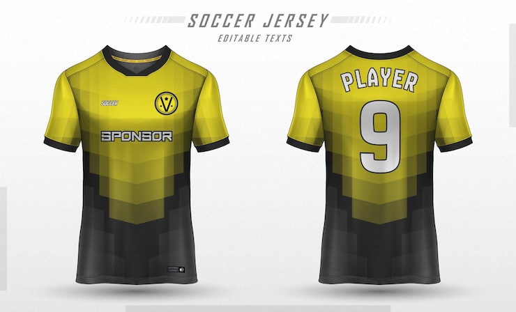Vettore gratuito modello di maglietta da calcio design di maglietta sportiva